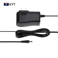 Adaptateur secteur AC/DC HYT 1A avec lumières LED, certifié ROHS ETL FCC SAA KC, prises ETL CB EU/UK/US/AU, alimentation 12V 1.0A 12W