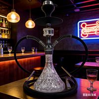 Expédition rapide - Chicha Hubbly Bubbly à 2 tuyaux - Chicha de luxe haut de gamme