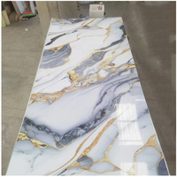 Panneaux composites modernes SPC décoration intérieure panneau mural en marbre bleu pvc UV
