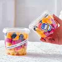 117Mm 12 16 24 32 Oz Food-Kwaliteit Verpakkingsbekers Custom Logo Wegwerp Plastic Pet Deli Container Slakom Met Deksel