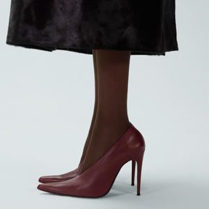 Zapatos de Tacón Alto con Punta en Pico para Mujer, Talla Grande 45, Sandalias con Corte, Zapatos de Vestir con Plataforma de Cebra, Ajuste <span class=keywords><strong>Ancho</strong></span> - Product Image 1