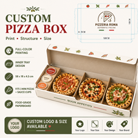 Boîte à pizza personnalisée MaiBao à 3 compartiments, emballage alimentaire en carton de qualité pour mini-pizzas, boîte à emporter écologique