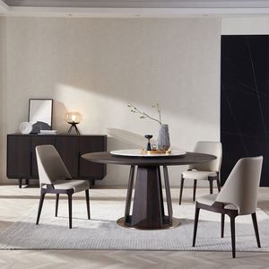 Chaises modernes minimalistes en bois massif et bois ciré blanc - Sièges pour salle à manger, salon et restaurant - Product Image 2