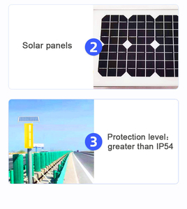 Thiết kế mới đường cao tốc GPS tuần tự đồng bộ nhấp nháy năng lượng mặt trời <span class=keywords><strong>LED</strong></span> cảnh báo giao thông ánh sáng - Product Image 6