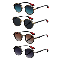 Nouvelles lunettes de soleil de mode transfrontalière de style steampunk, protection intégrale, monture complète, unisexe, style européen et américain