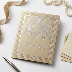 Cartes <span class=keywords><strong>de</strong></span> remerciement personnalisées en or <span class=keywords><strong>champagne</strong></span> et argent, style Art Déco géométrique, Gatsby, gaufrées, pour mariage, emballage <span class=keywords><strong>de</strong></span> luxe, cartes <span class=keywords><strong>de</strong></span> vœux en gros - Product Image 1