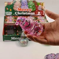12 pièces/boîte Jouets Squishy de Noël en Maltose à Remontée Lente, Paillettes et Sequins, Motifs Bonhomme de Neige et Sapin de Noël, Cadeaux de Fête de Noël