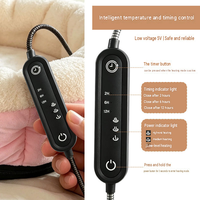 Coussin chauffant USB pour animaux de compagnie, en polaire douce, rond, type grotte, lavable, pour chien et chat