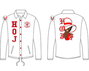 Heroines of Jericho Embroidered <b>Women</b> Polyester Coaches <b>Jacket</b> | HOJ Masonic Embroidery Ladies Custom Made Polyester Line <b>Jacket</b> - Product Image 1