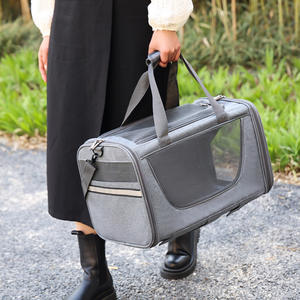 Üretici toptan taşınabilir açık nefes ayrılabilir küçük köpek kedi taşıyıcı çanta ile tekerlekler - Product Image 4