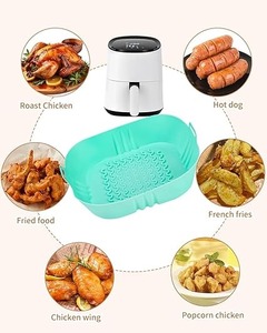 Forro <span class=keywords><strong>de</strong></span> <span class=keywords><strong>Silicona</strong></span> Cuadrado <span class=keywords><strong>de</strong></span> 8.07 Pulgadas <span class=keywords><strong>para</strong></span> <span class=keywords><strong>Freidora</strong></span> <span class=keywords><strong>de</strong></span> <span class=keywords><strong>Aire</strong></span> 464 ° Resistente al calor <span class=keywords><strong>para</strong></span> 3-5QT, 62.5% <span class=keywords><strong>de</strong></span> alta conversión - Product Image 3