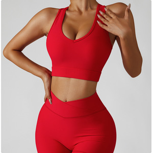 Bộ đồ tập Yoga liền mạch chất liệu gân năm 2024 dành cho nữ, có khóa kéo - Product Image 5