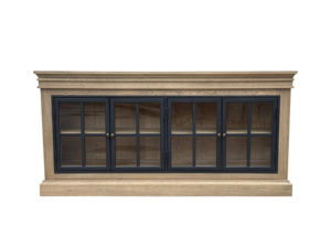 SG0400 Pháp Cổ Điển Sang Trọng Rắn Gỗ Phòng Khách Đồ Nội Thất Tủ 4 Cửa Kính TV Phương Tiện Truyền Hình Giao Diện Điều Khiển Bảng Lưu Trữ Tủ - Product Image 2