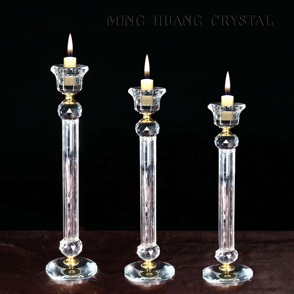 MH-Z162 одиночный маленький стеклянный подсвечник с металлическими деталями для украшения дома