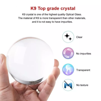 Vente en gros de boules de cristal vierges de qualité K9 de 50 mm, 60 mm, 80 mm, 100 mm, personnalisables, gravées au laser
