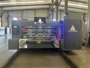 Machine de fabrication de boîtes en carton ondulé entièrement automatique avec imprimante, rainureuse, découpeuse, plieuse et encollatrice pour ligne d'emballage papier - Product Image 4
