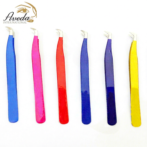 Las Mejores Pinzas para Extensiones de Pestañas de Volumen / Pinzas de Volumen de Marca Personalizada / Pinzas de Volumen de Acero Inoxidable - Product Image 1
