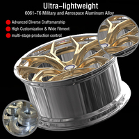 Jantes forgées en alliage 2 pièces de 21 pouces Challenger 20 Gold pour Dodge 22 5x115 18 19 Racing Car 6x120