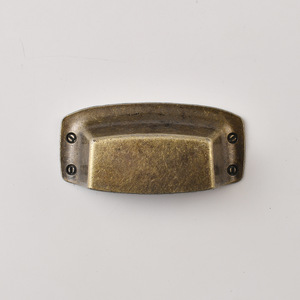 Rectangle Zinc Alloy Drawer Handle Bronze Traditional Durable Hardware Accessory - Product Image 1