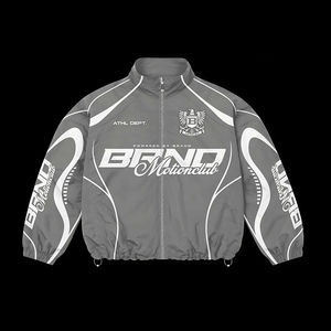 Ensemble de survêtement personnalisé pour homme avec bandes de course, veste zippée intégrale et pantalon, style streetwear Y2K, fabricant OEM ODM avec logo personnalisé - Product Image 3