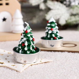 Shuangyuan 3.5*5Cm Sang Trọng Giáng Sinh Santa Claus Hình Dạng Nến Đặt Nhà Trang Trí Nghệ Thuật Thủ Công Trụ Cột Nến - Product Image 3