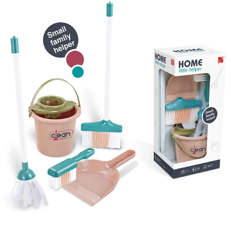 Luxus Simulation Reinigungs werkzeug Spielset Spielzeug Kleinkinder enthalten Besen Mop Staub tuch Kehr schaufel Bürsten Lappen