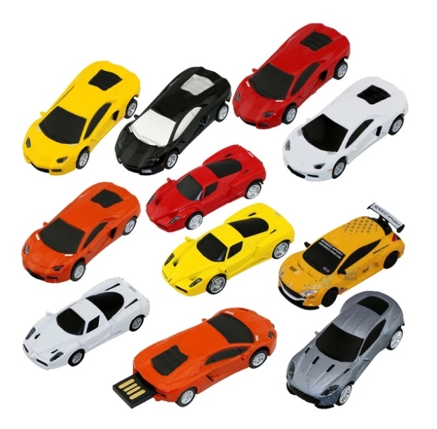 Pen Drive Mini Sports Car 2GB/16GB/64GB Bulk Metal Car Usb Flash Drive Memory Stick Storage Pendrive Boy Promotion Gift