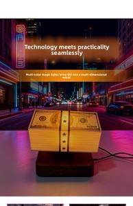 Lampe à monnaie <span class=keywords><strong>GTA</strong></span> à lévitation magnétique - Lumière LED flottante en forme de dollar, Décoration de salle de jeu, Veilleuse RGB - Product Image 5