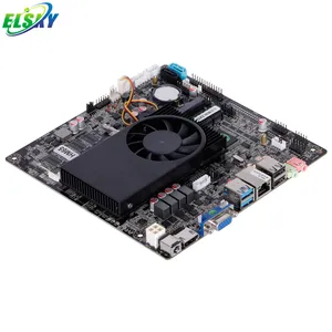 ELSKY-QM6600ホットセールDC 12V Mini-ITXマザーボード、Intel 2th/3 i3 i5 i7 Gen VGA ddr3マザーボードCPUコンボ