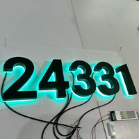 Enseigne LED personnalisée, publicité rétroéclairée, logo de bureau en métal doré, lettres d'enseigne, enseigne LED intérieure et extérieure, lettres 3D LED