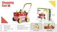Nouveau chariot de courses en plastique pour jeu d'imitation avec caisse enregistreuse simulée, chariot de supermarché pour enfants