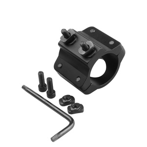 Lightweight 62g Flashlight Tube Clamp Matte Black 25.4mm 6061 Aluminum Alloy High/Low Profile Options Bracket - Product Image 3
