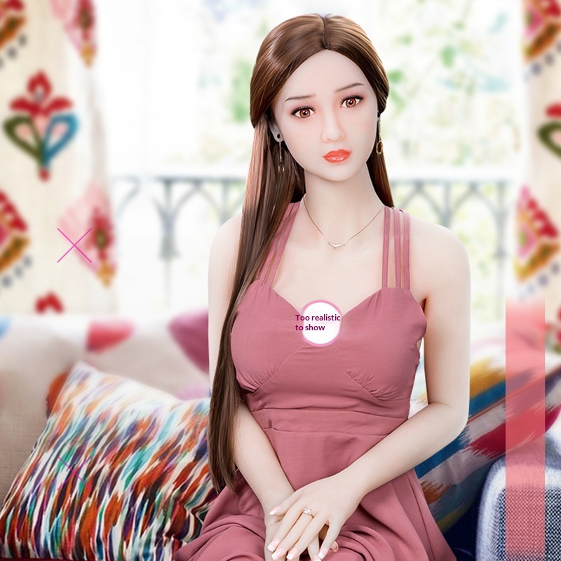 Real Silicone Full-body Doll with Pubic Hair Non-inflatable Manual Control Adult Custom-made Cup for Men with Head