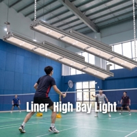 Luminaires LED linéaires anti-éblouissement pour terrains de pickleball, luminaires pour terrains de badminton, luminaires pour sites sportifs intérieurs