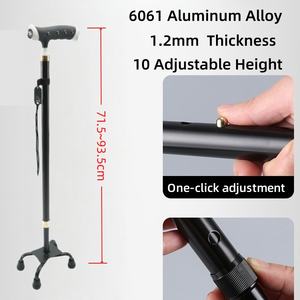 ノルディック折りたたみ老人ウォーキング杖高級アクリルファンシー調節可能自己防衛アクセサリー高齢者ウォーキングスティック - Product Image 3