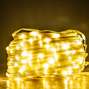 Luces LED de cuero de color mágico, luces de cadena intermitentes solares, estrellas, atmósfera de cobre, luces decorativas de Navidad para exteriores - Product Image 2
