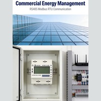 Meter Energi MID Tiga Fasa DIN Rail RS485 Modbus RTU 1000 Imp/kWh Impor/Ekspor Dua Arah untuk Area Umum Pusat Perbelanjaan