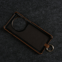 Étui de téléphone de style lanière en cuir véritable grain de litchi fait à la main pour OnePlus 12 résistant aux chocs et à l'usure