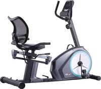 Vélo d'exercice vertical TOPFIT Factory avec volant d'inertie magnétique de 3 kg, 8 niveaux de résistance, équipement de fitness cardio pour la maison