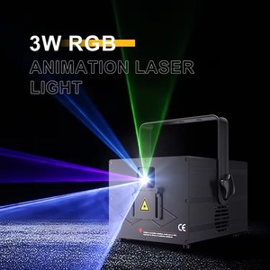 Projecteur laser d'animation 3D RGB <span class=keywords><strong>Sky</strong></span> 3W avec contrôle DMX512, <span class=keywords><strong>scanner</strong></span> 20K, indice de protection IP20 pour mariage, scène, DJ, discothèque, soirée - Product Image 1