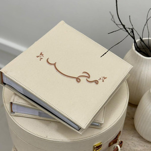 מיני מזוודה ניידת תיבת מתנה רקמה פשתן פשתן תיבת אחסון התינוק זיכרון אריזה דקורטיבית תיבת מתנה - Product Image 5