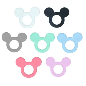 Colorful Infant Baby Funny Teething Toys Mickey Mouse Silicone Chews Teether Pacifier