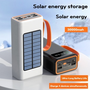 Banque d'alimentation solaire de haute qualité <span class=keywords><strong>30000mAh</strong></span> avec charge rapide, chargeur solaire extérieur <span class=keywords><strong>30000mAh</strong></span>, affichage de la capacité élevée, banque d'alimentation solaire - Product Image 2