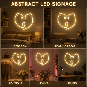 Letrero LED de Neón Icónico del Hip-Hop Wu-Tang Clan, Luz Reactiva a la Música para Decoración de Pared en Estudio, Bar o Cuarto de Hombre - Product Image 4