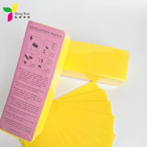 Tira de <span class=keywords><strong>cera</strong></span> de tela no tejida Spunlace de salón de belleza amarillo, papel de depilación corporal y facial <span class=keywords><strong>para</strong></span> hombres y mujeres - Product Image 2