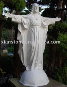 Jésus en marbre blanc moderne pour la décoration de jardin, application extérieure, garantie 1 an - Vente en gros 47 Jésus en marbre 47 - Product Image 6