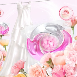 Capsules de lessive portables biodégradables écologiques à parfum personnalisé, anti-acariens, efficaces pour éliminer les taches tenaces - Product Image 2