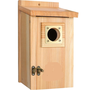 Casette per Uccelli da Esterno in Liquidazione con Protezione in Rame, Casetta per Uccelli in Cedro da Esterno, per Azzele, Fringuelli, Rondini, Passeri - Product Image 1