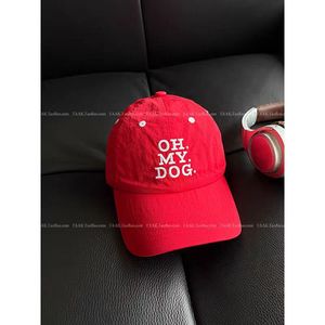 Casquette de baseball légère en nylon à séchage rapide, style coréen, broderie OH MY DOG, ajustable, style Dad Hat, streetwear, décontractée, protection solaire - Product Image 4