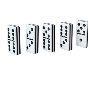 Jeu de dominos en acrylique double six avec logo personnalisé, dominos en plastique Lucite, blocs de dominos en acrylique transparent, jeux de société - Product Image 6
